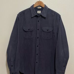 J. Crew Blue Corduroy Button-Up Shirt